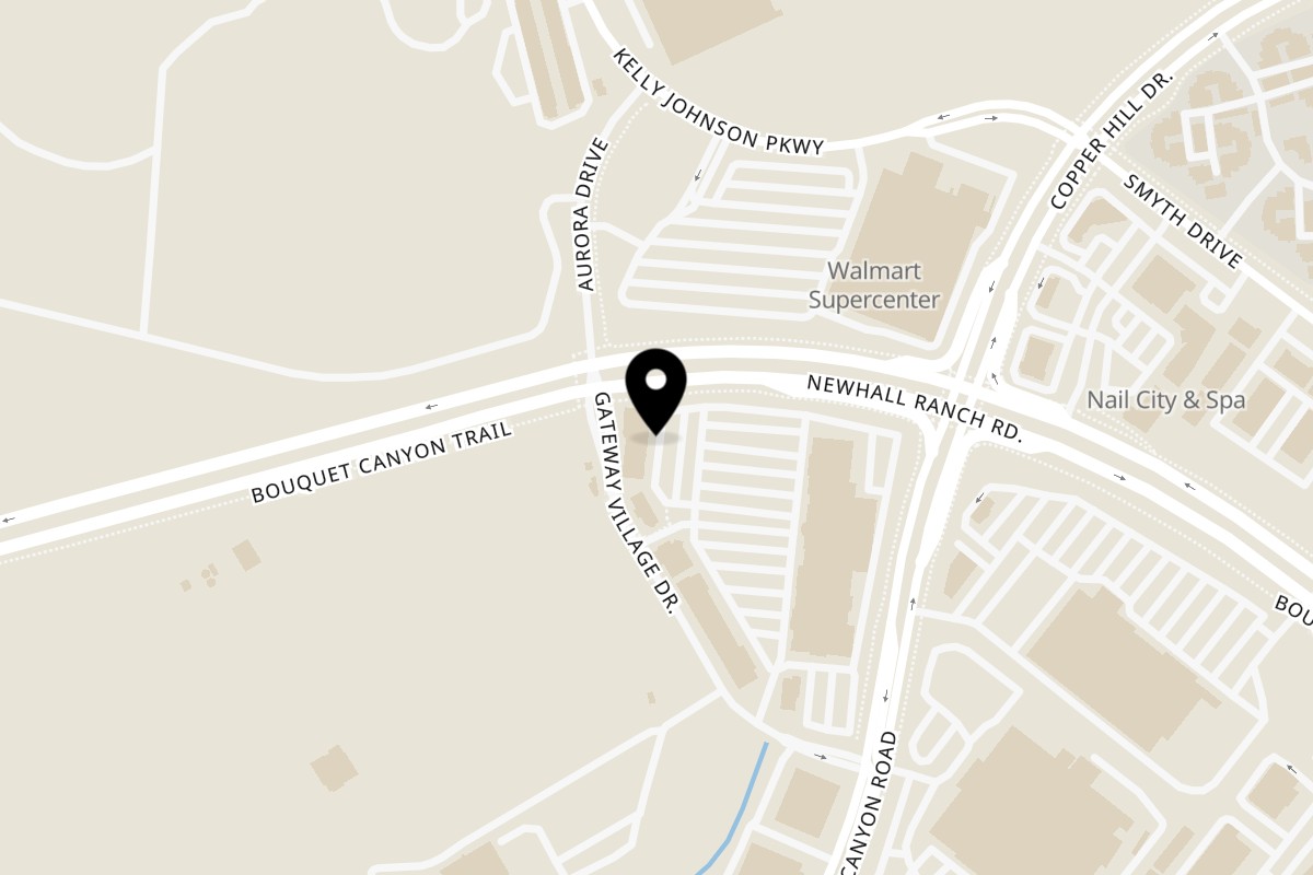 Map showing the location of El Fuego Mexican Grill on 28301 Newhall Ranch Road in Valencia